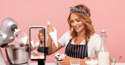 Food creator preparing a recipe
